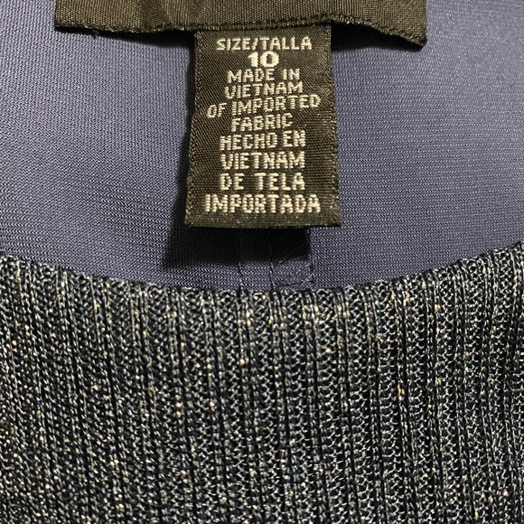 R&M Richards Dress Sleeveless Size 10 Navy Removable Necklace - Picture 3 of 3